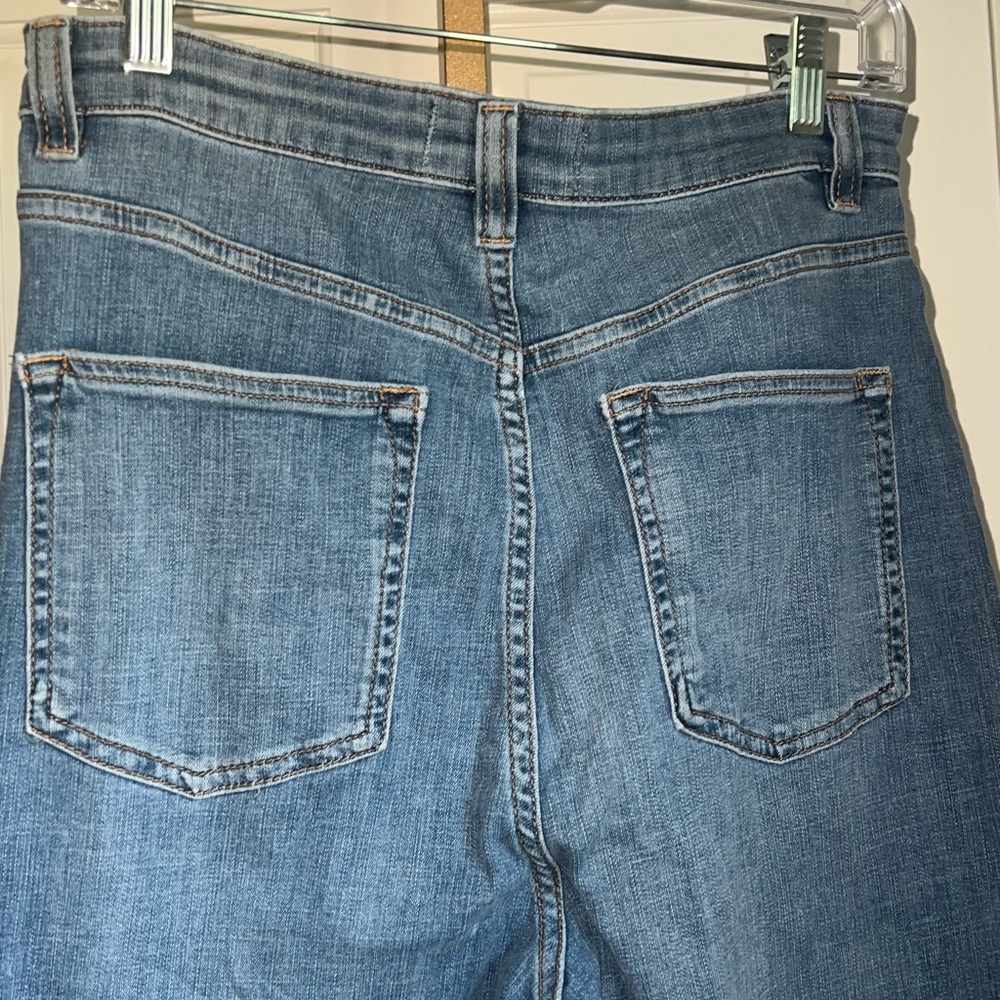 We The Free Medium Blue Button-Fly Flare Jeans - Picture 6 of 9